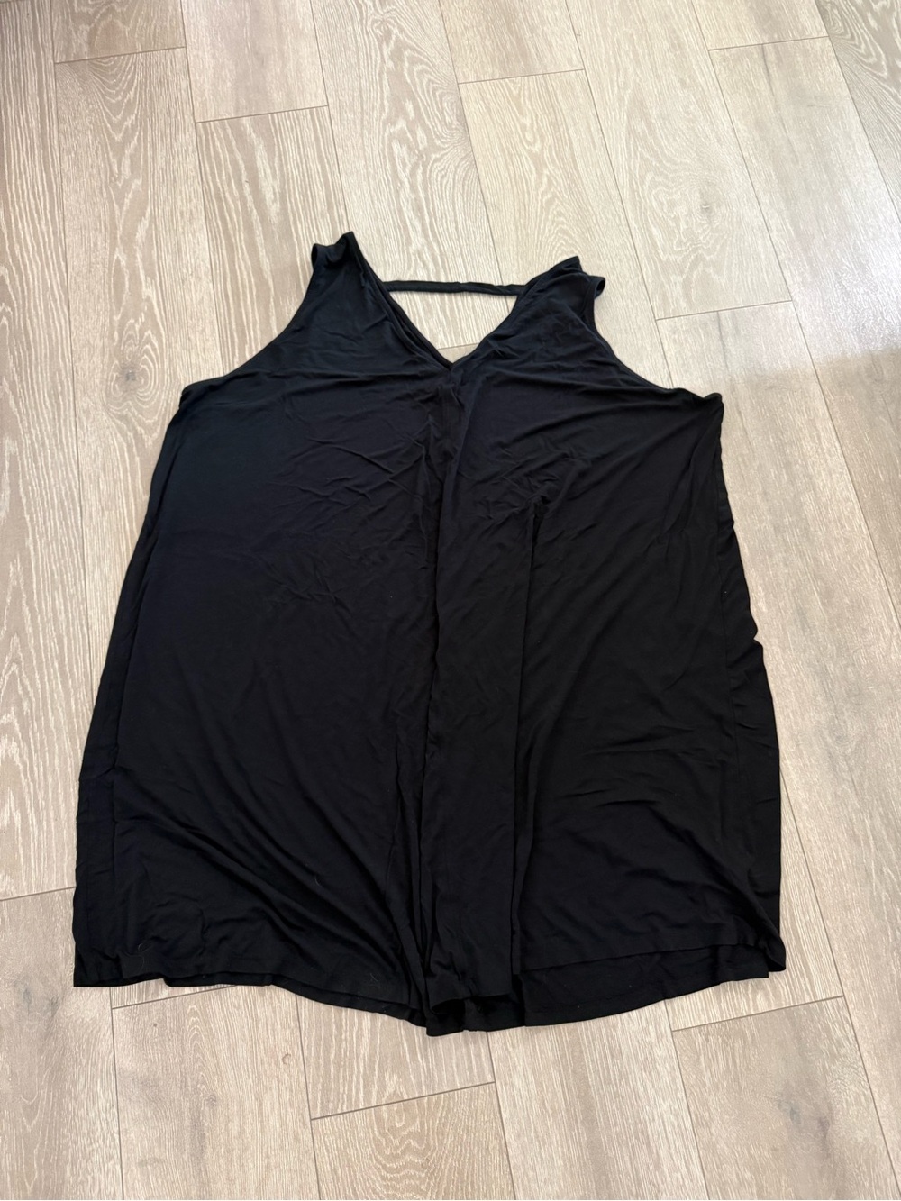 Black V-Neck Sleeveless Women's Dress